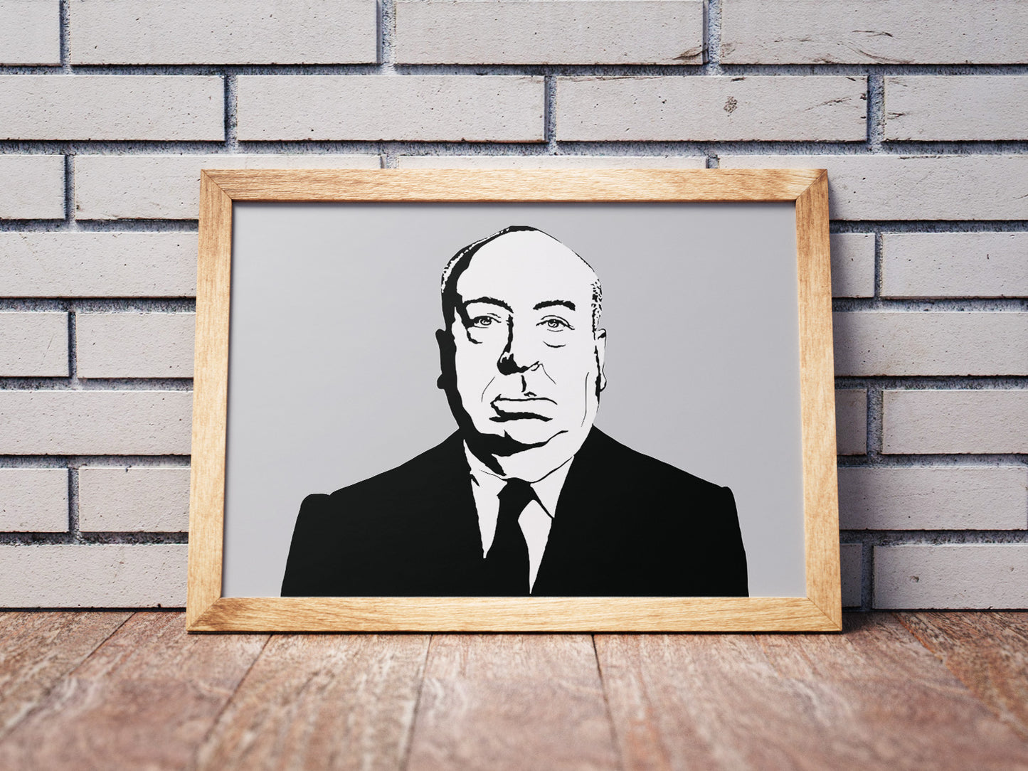 Alfred Hitchcock Art Print | Movie Lover Decor | Master of Suspense | Minimalist Pop Culture Wall Art