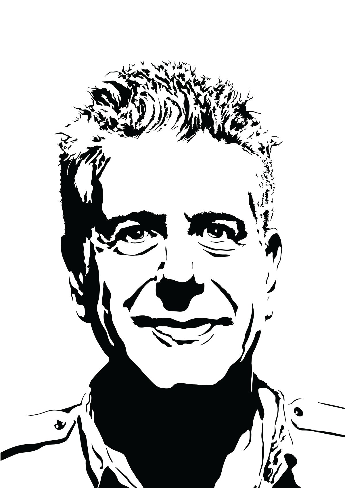 Anthony Bourdain Art Print | Celebrity Chef | Food Lover Decor | Minimalist Pop Culture Wall Art