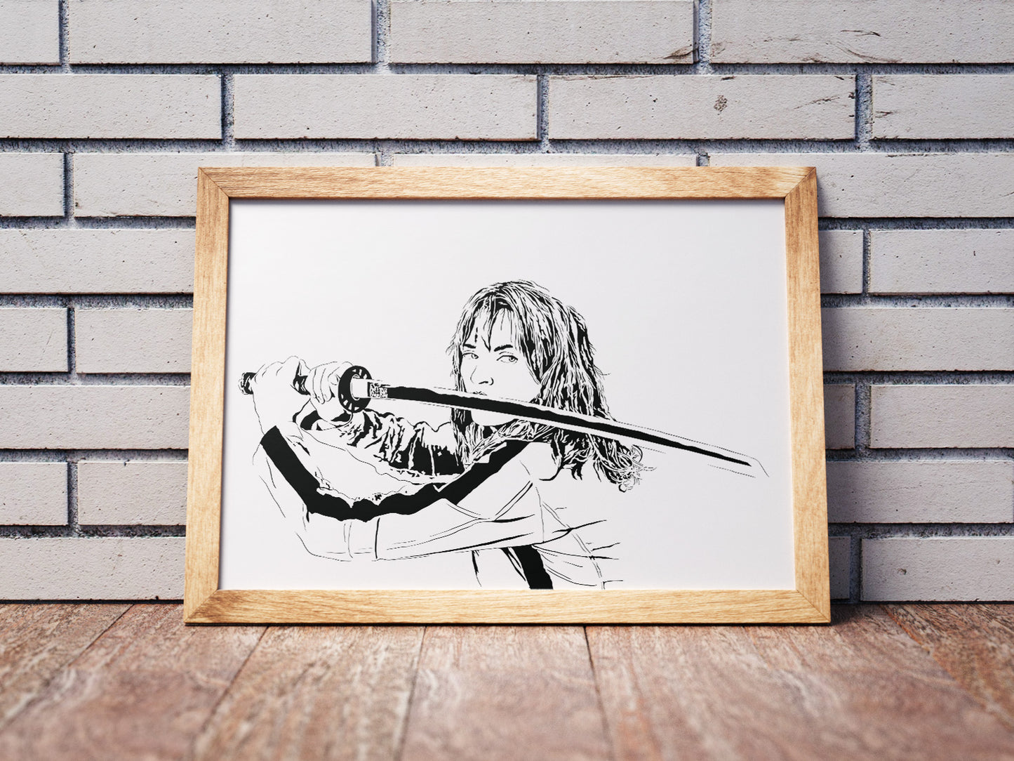 Beatrix Kiddo Art Print |The Bride | Kill Bill Decor | Minimalist Pop Culture Wall Art