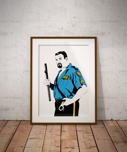 Big Boss Man Art Print | Old School Wrestling Decor | Minimalist Pop Culture Wall Art