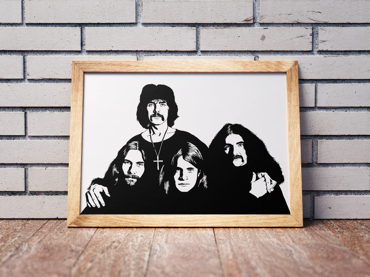 Black Sabbath Art Print | Heavy Metal Music Decor | British Rock Group | Minimalist Pop Culture Wall Art