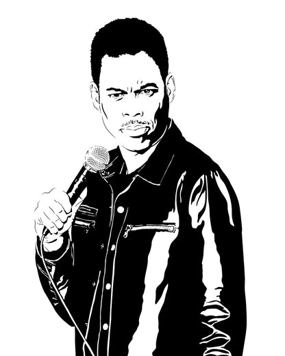 Chris Rock Art Print | Comedy Legend | Stand Up Comedian Decor | Minimalist Pop Culture Wall Art