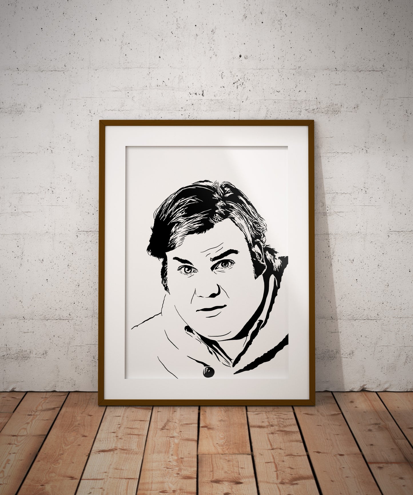 Chris Farley Art Print | Comedy Legend | Movie Icon Decor | Minimalist Pop Culture Wall Art