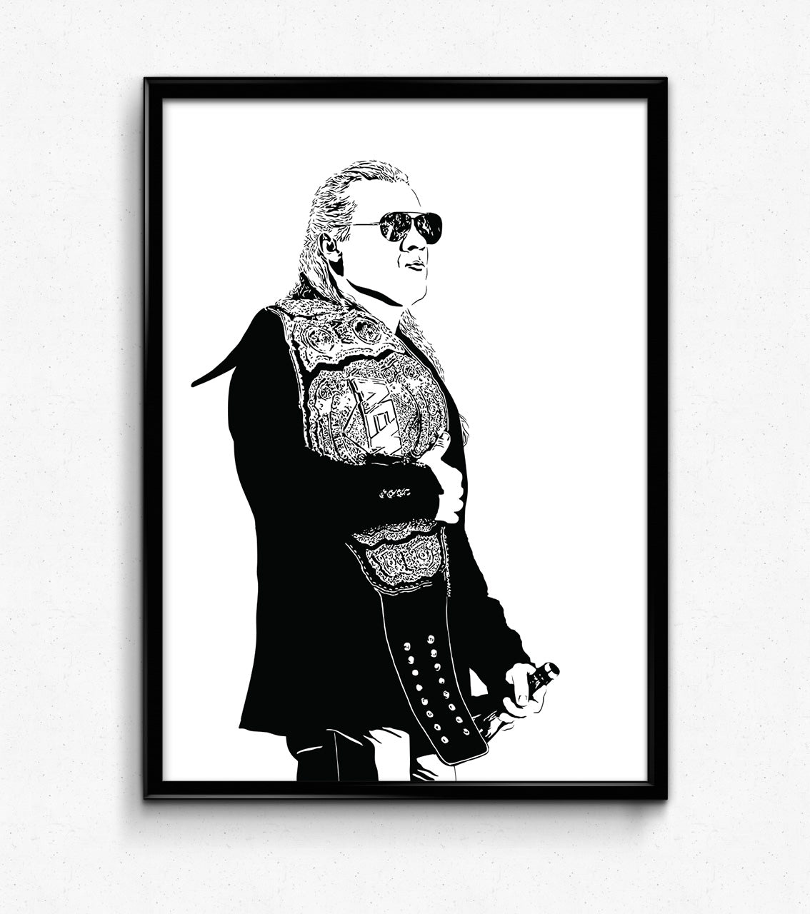 Chris Jericho Art Print | The Ocho | Professional Wrestling Decor | Minimalist Pop Culture Wall Art