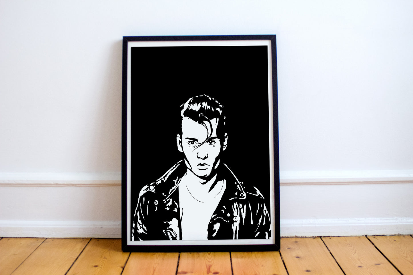 Crybaby Art Print | Cult Classic Film Decor | Johnny Depp | Minimalist Pop Culture Wall Art