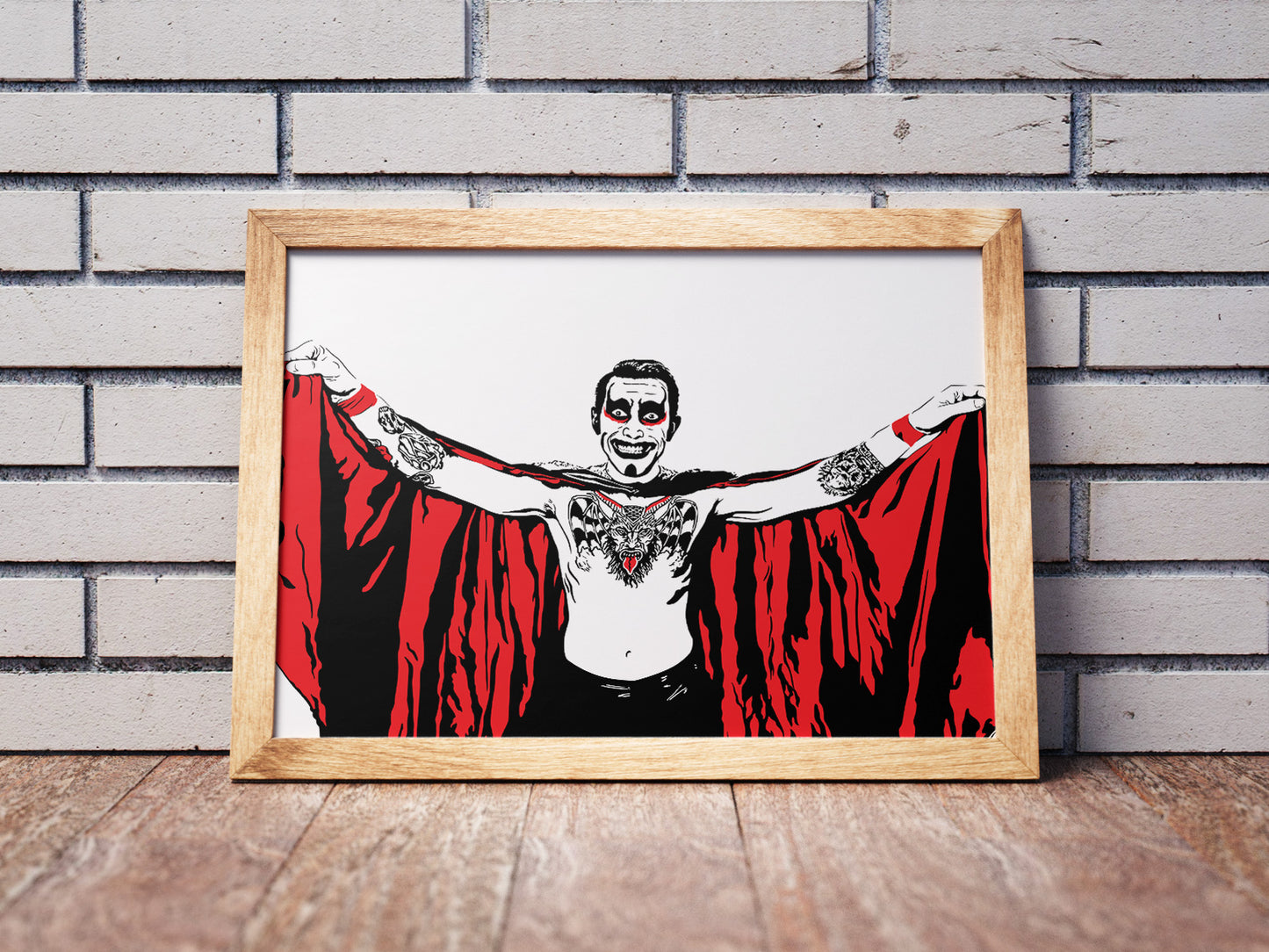 Danhausen Art Print | Professional Wrestling Decor | Very Nice Very Evil | Minimalist Pop Culture Wall Art