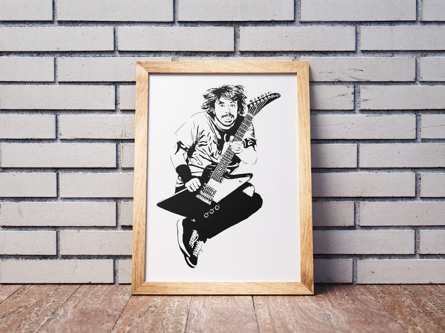 Dave Grohl Art Print | Rock Music Lover Decor | Guitar Legend | Minimalist Pop Culture Wall Art