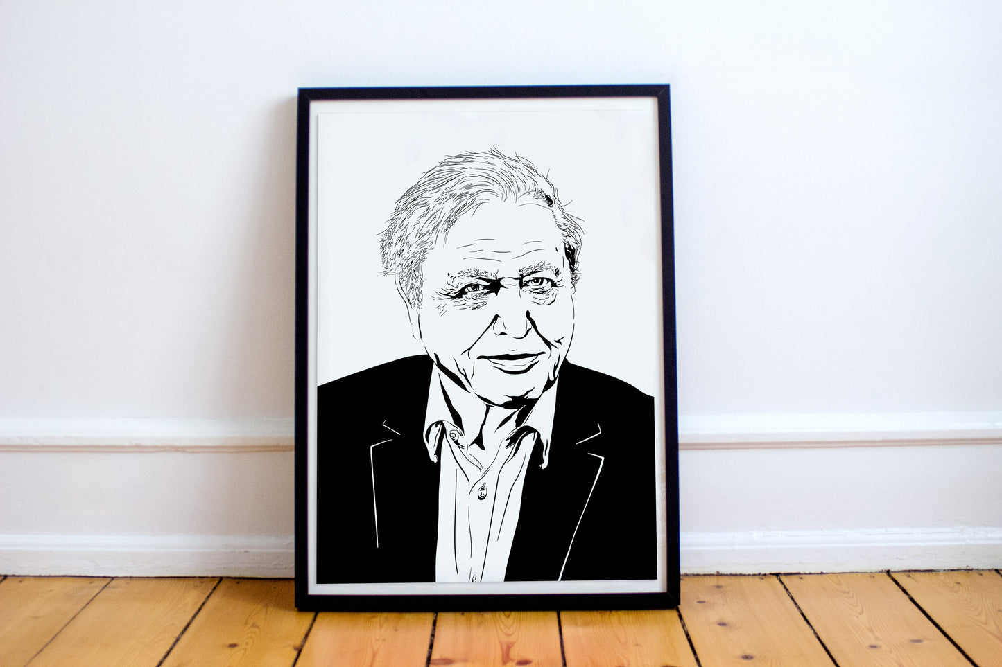 David Attenborough Art Print | Natural History Decor | British Icon | Minimalist Pop Culture Wall Art