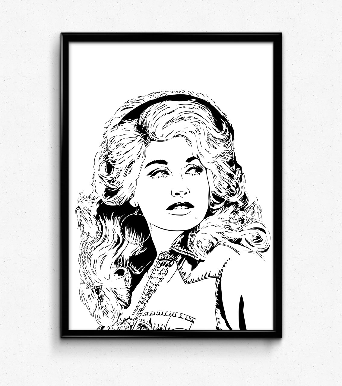 Dolly Parton Art Print | Country Music Decor | 9 to 5 | Minimalist Pop Culture Wall Art