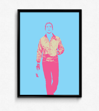 Drive Art Print | Ryan Gosling | Heist Movie Decor | Minimalist Pop Culture Wall Art