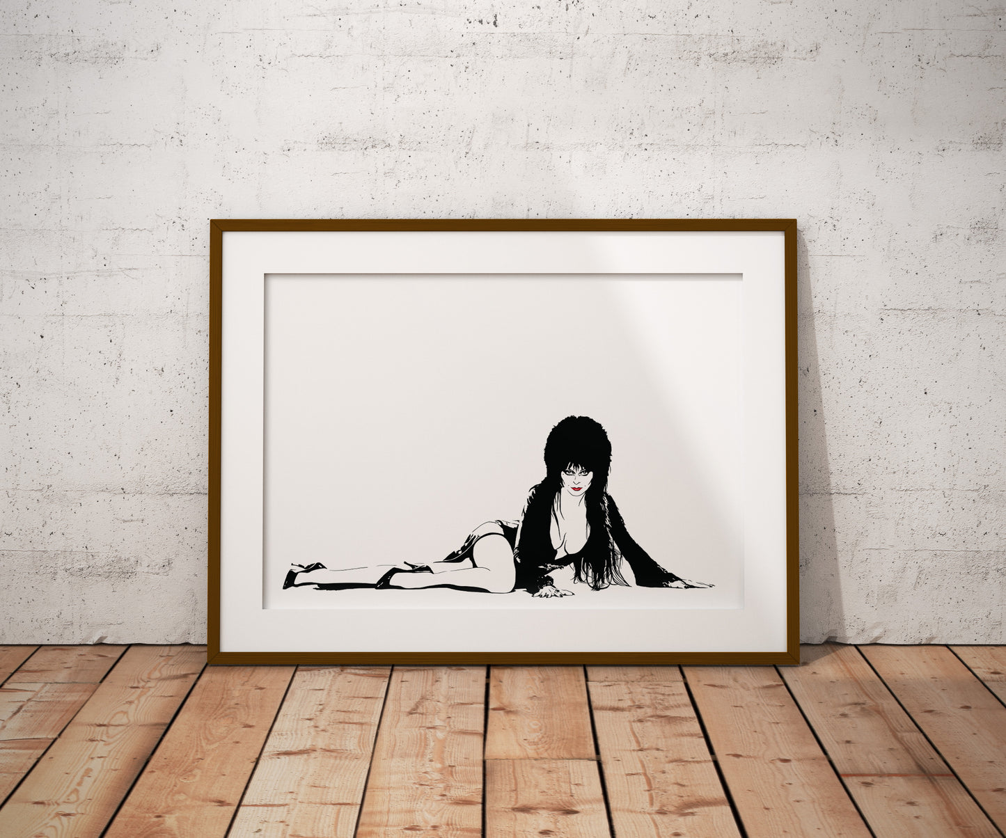 Elvira Art Print | Mistress of the Dark | Horror Film Decor | Minimalist Pop Culture Wall Art