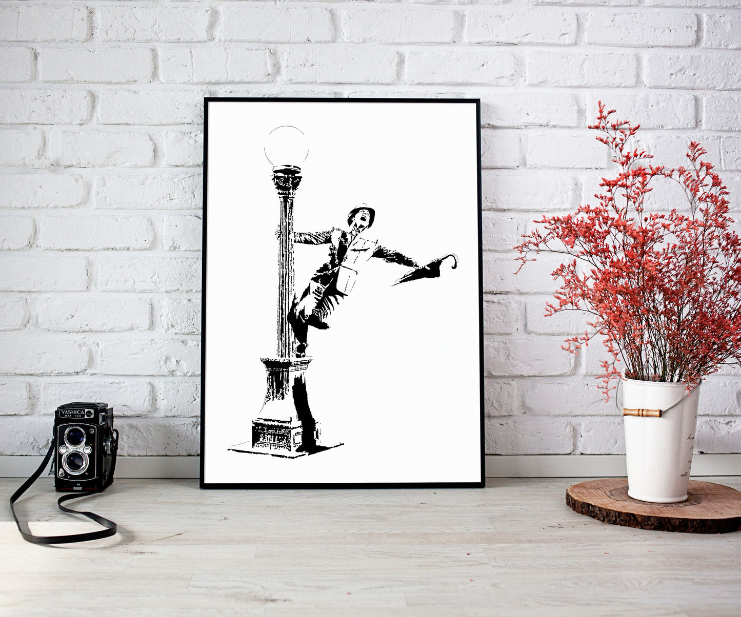 Gene Kelly Art Print | Old Hollywood Decor | Singin' In The Rain | Minimalist Pop Culture Wall Art