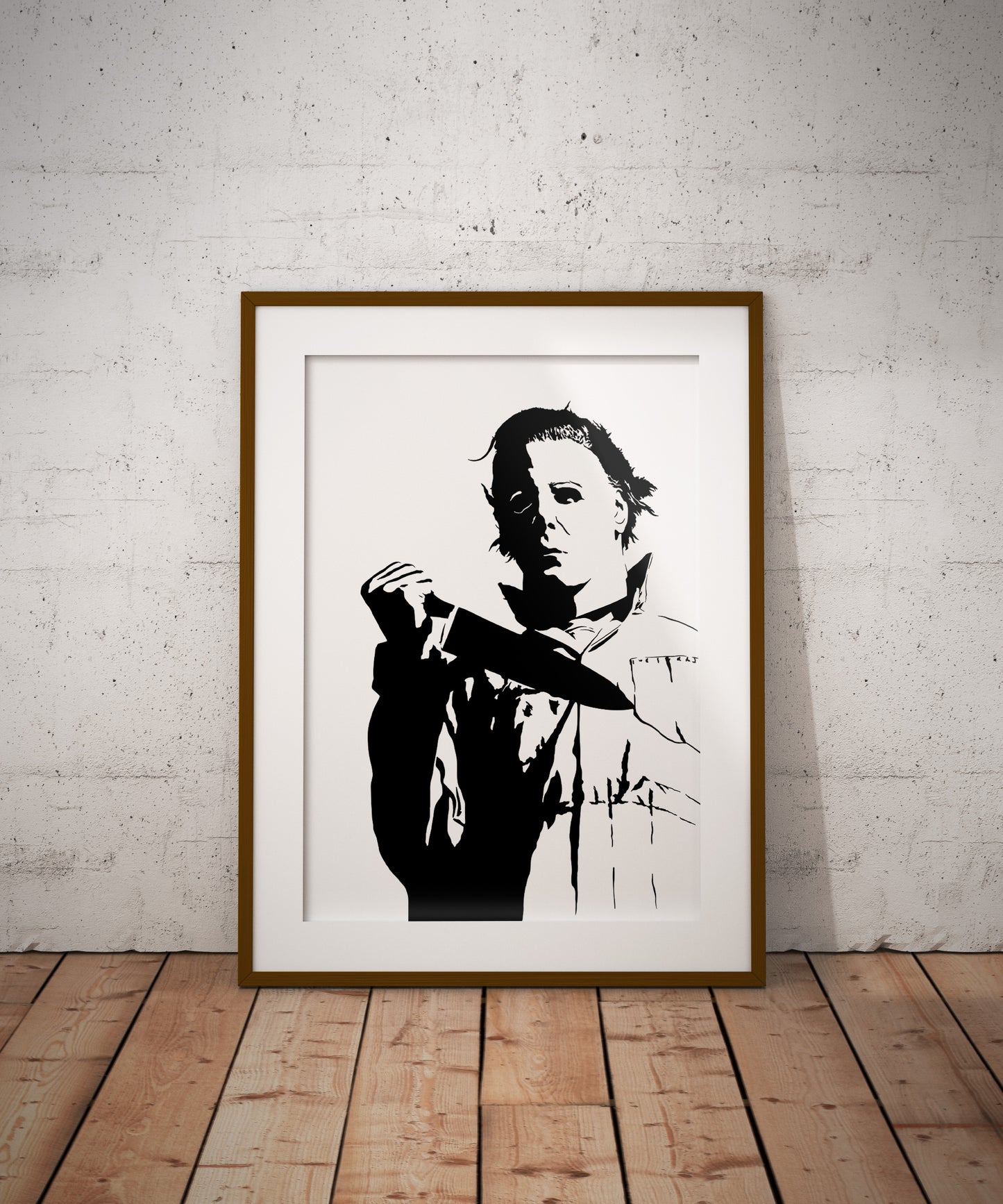 Michael Myers Art Print | Horror Movies Decor | Halloween Series | Minimalist Pop Culture Wall Art