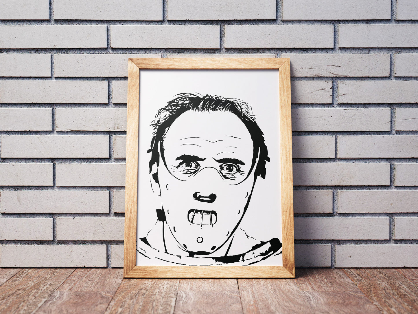 Hannibal Lecter Art Print | Thriller Films Decor | Silence of the Lambs | Minimalist Pop Culture Wall Art