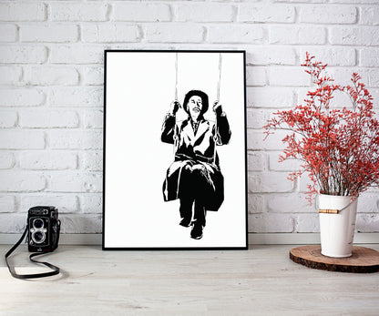 Ikiru Art Print | Japanese Cinema Decor | Akira Kurosawa Masterpiece | Minimalist Pop Culture Wall Art