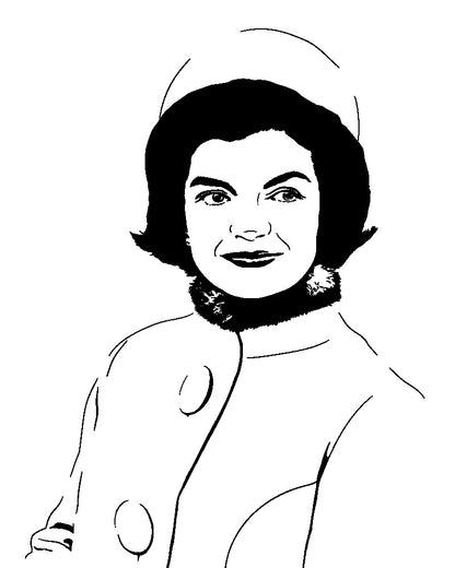 Jackie Kennedy Onassis Art Print | American History Decor | Jackie O | Minimalist Pop Culture Wall Art