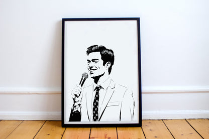 John Mulaney Art Print | Stand-Up Comedy Decor | Kid Gorgeous | Minimalist Pop Culture Wall Art