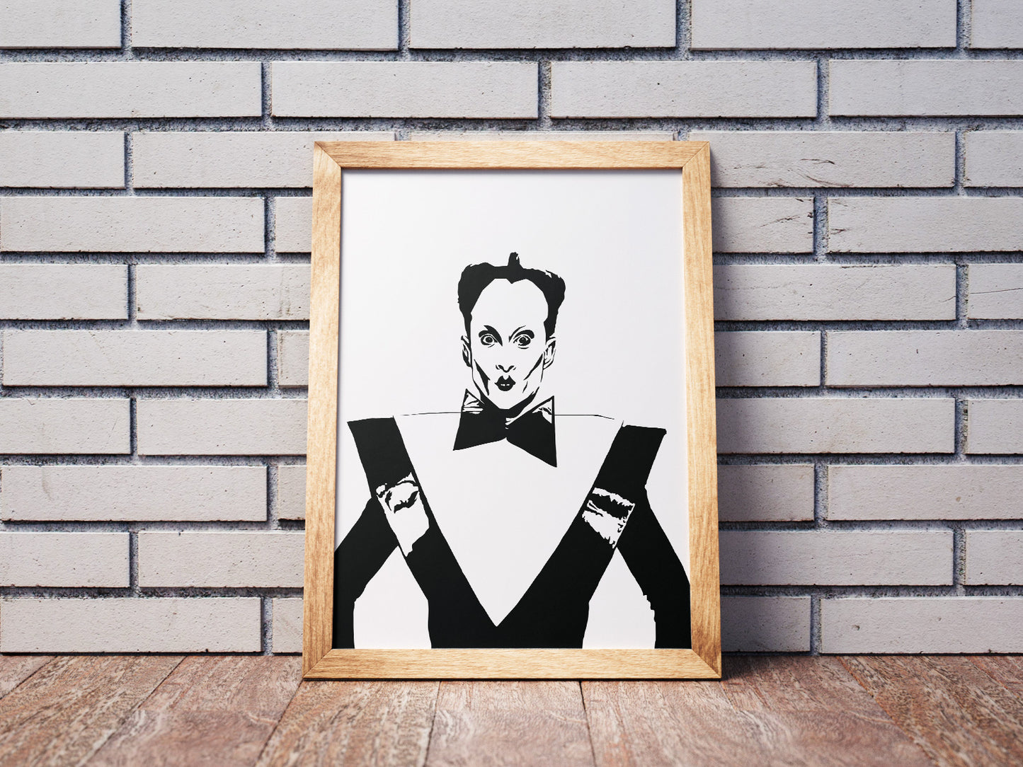 Klaus Nomi Art Print | Rock Opera Decor | Lightning Strikes | Minimalist Pop Culture Wall Art