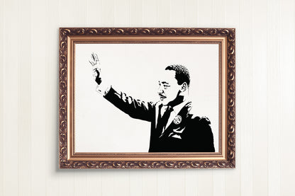 Martin Luther King Jr Art Print | American History Decor | I Have a Dream | Minimalist Pop Culture Wall Art