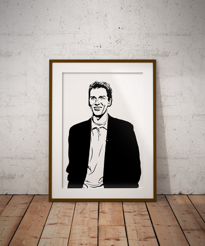 Norm Macdonald Art Print | Stand-Up Comedy Decor | Minimalist Pop Culture Wall Art