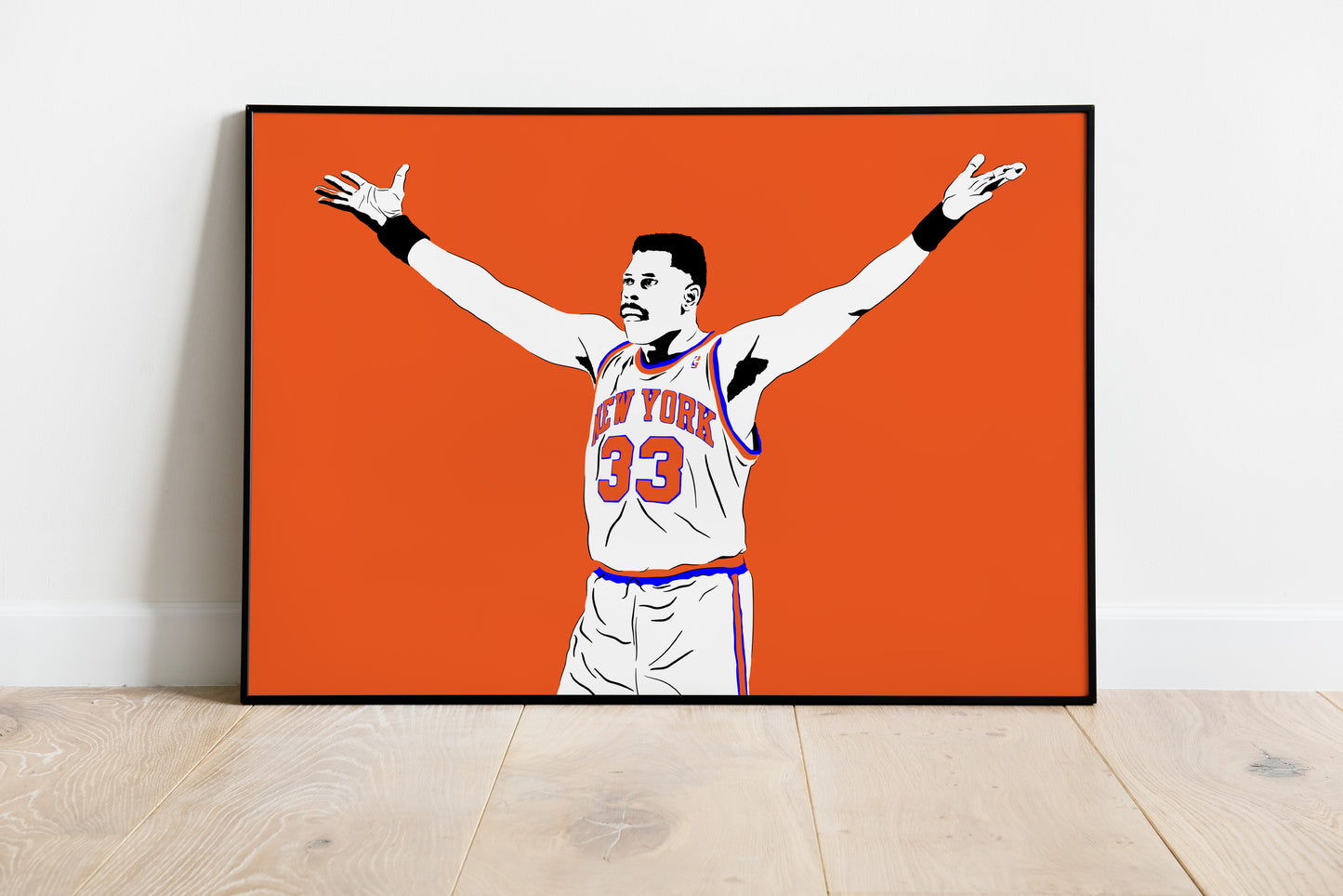 Patrick Ewing Art Print | Basketball Fan Decor | New York Knicks | Minimalist Pop Culture Wall Art