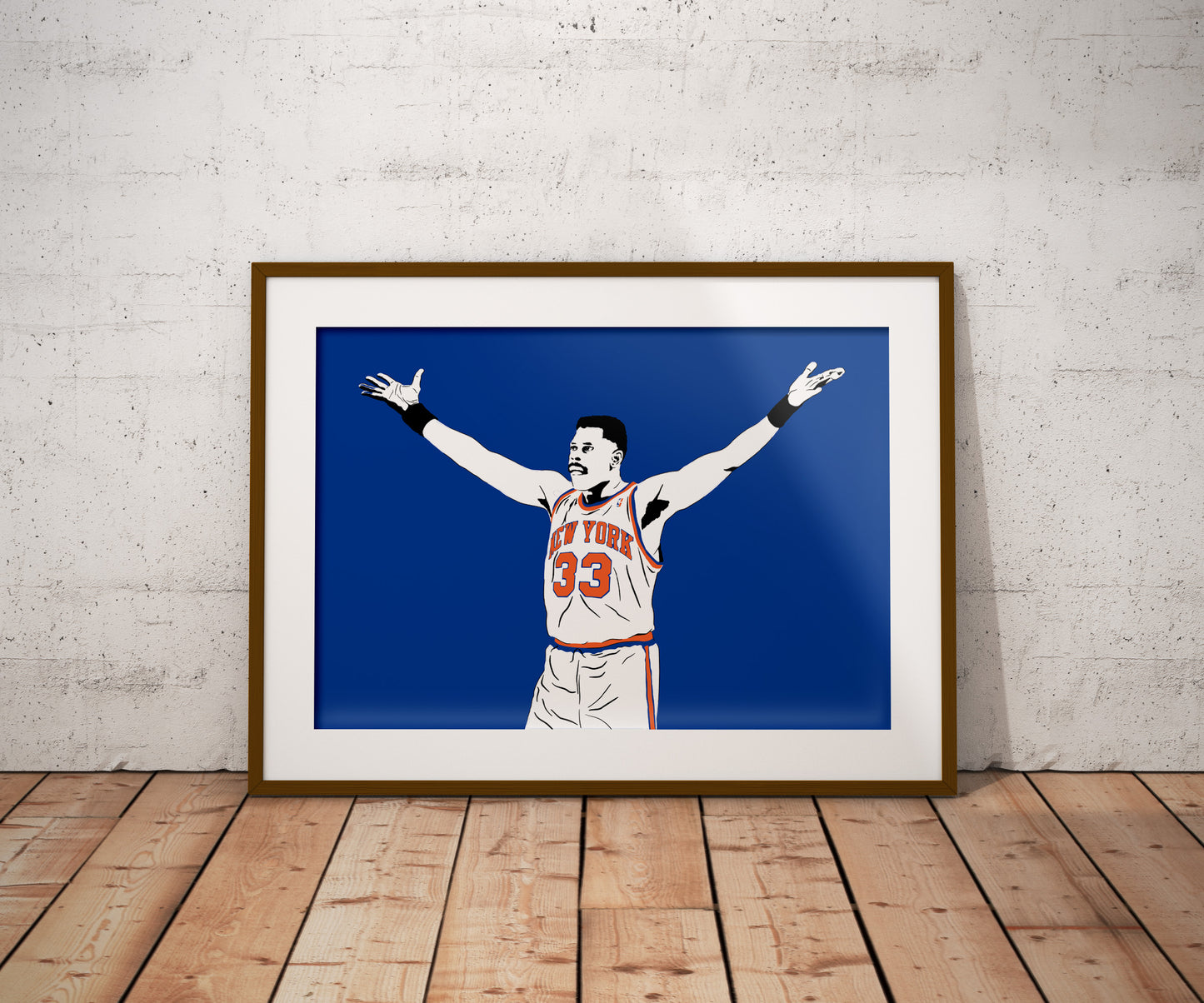 Patrick Ewing Art Print | Basketball Fan Decor | New York Knicks | Minimalist Pop Culture Wall Art