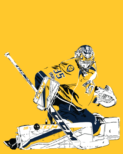 Pekka Rinne Art Print | Hockey Fan Decor | Nashville Predators | Minimalist Pop Culture Wall Art