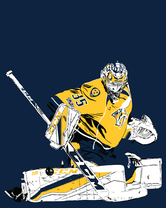 Pekka Rinne Art Print | Hockey Fan Decor | Nashville Predators | Minimalist Pop Culture Wall Art