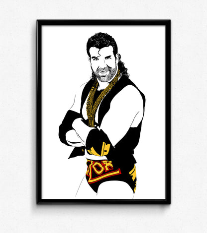 WWE Print Razor Ramon in Ring Poster Wrestling Wall Art -  Portugal