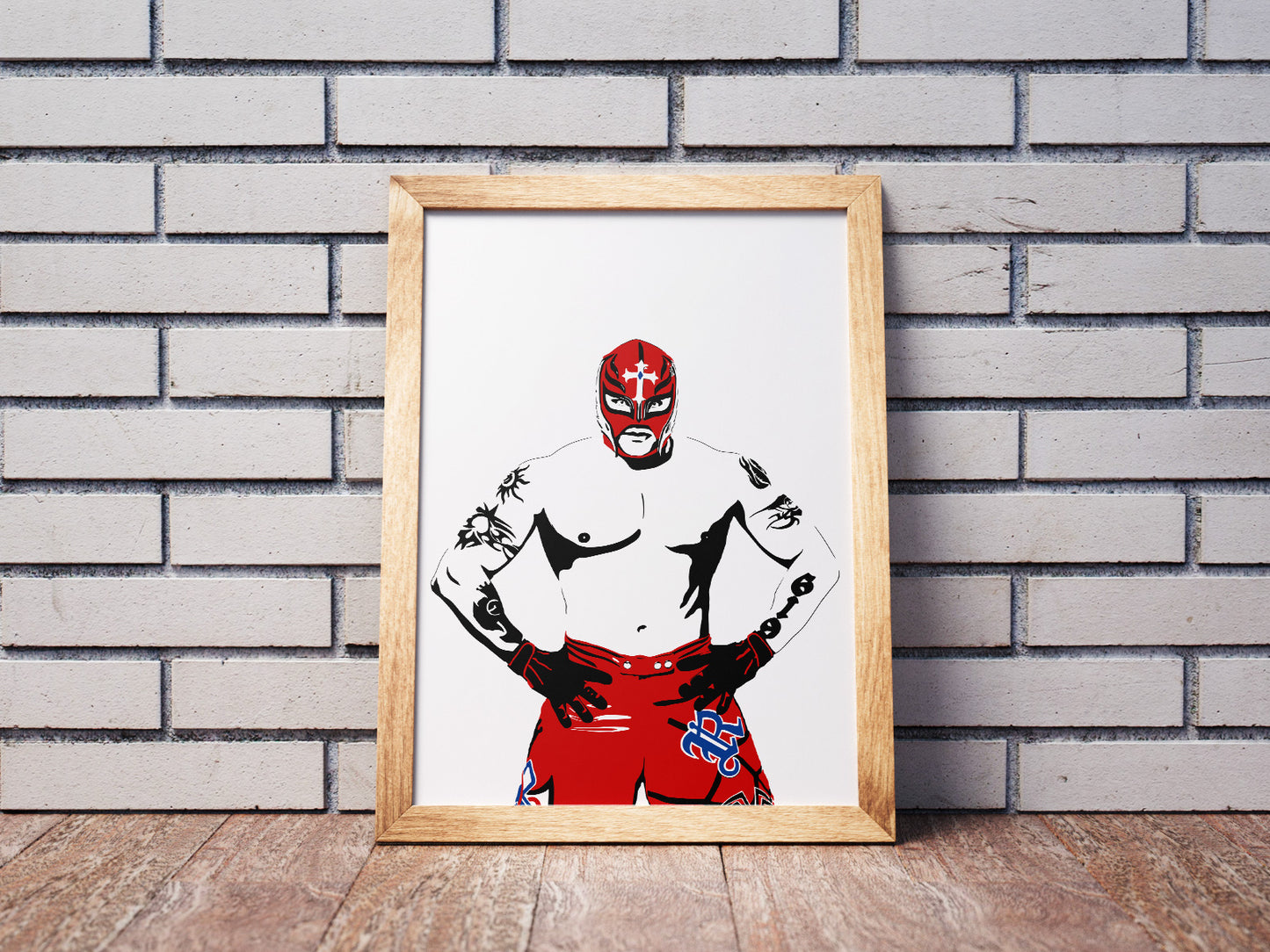 Rey Mysterio Jr Art Print | Professional Wrestling Decor | 619 | Minimalist Pop Culture Wall Art