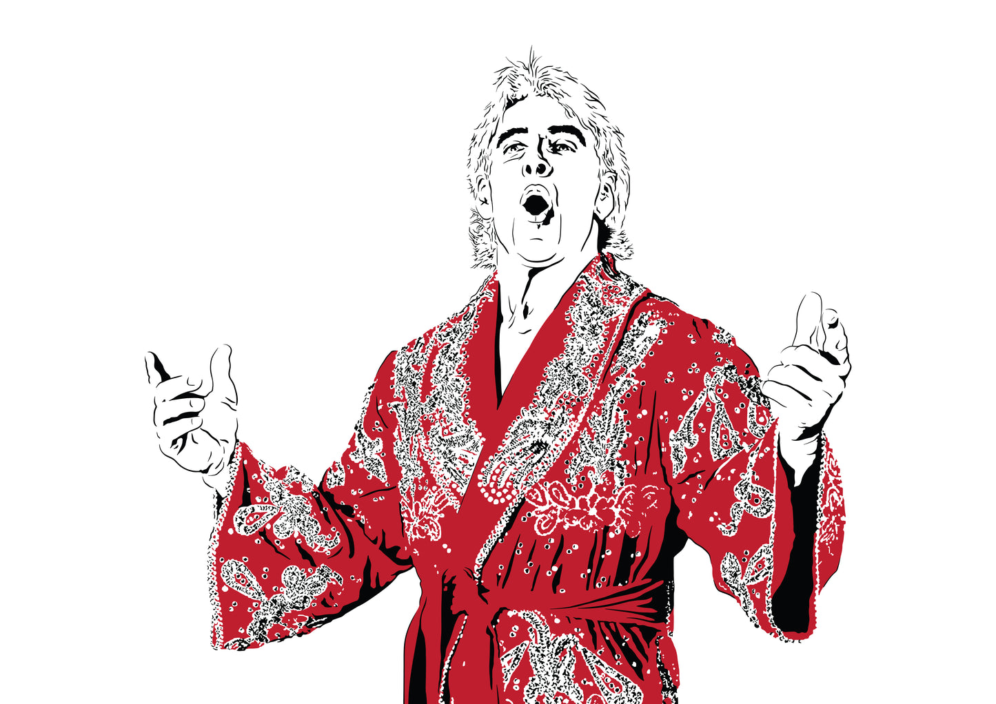 wrestling legend ric flair poster woo WWE WWF WCW AEW