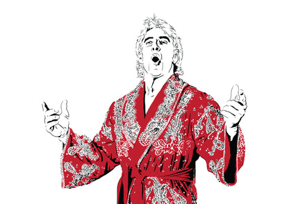 wrestling legend ric flair poster woo WWE WWF WCW AEW