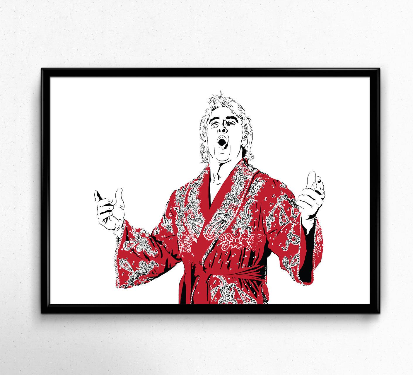 wrestling legend ric flair art print woo WWE WWF WCW AEW