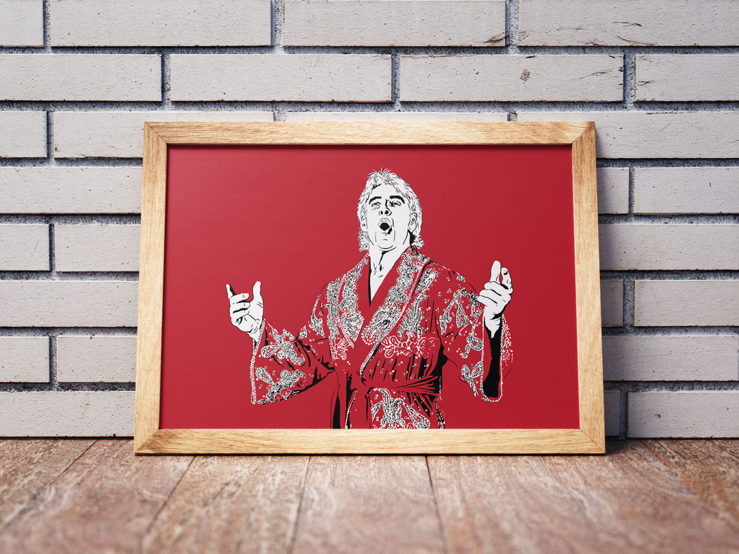 Ric Flair Art Print | Old School Wrestling Decor | Nature Boy | Minimalist Pop Culture Wall Art