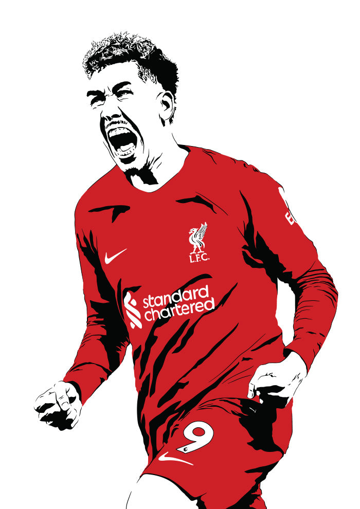 Roberto Firmino Art Print | Liverpool Football Decor | Minimalist Pop Culture Wall Art