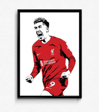 Roberto Firmino Art Print | Liverpool Football Decor | Minimalist Pop Culture Wall Art