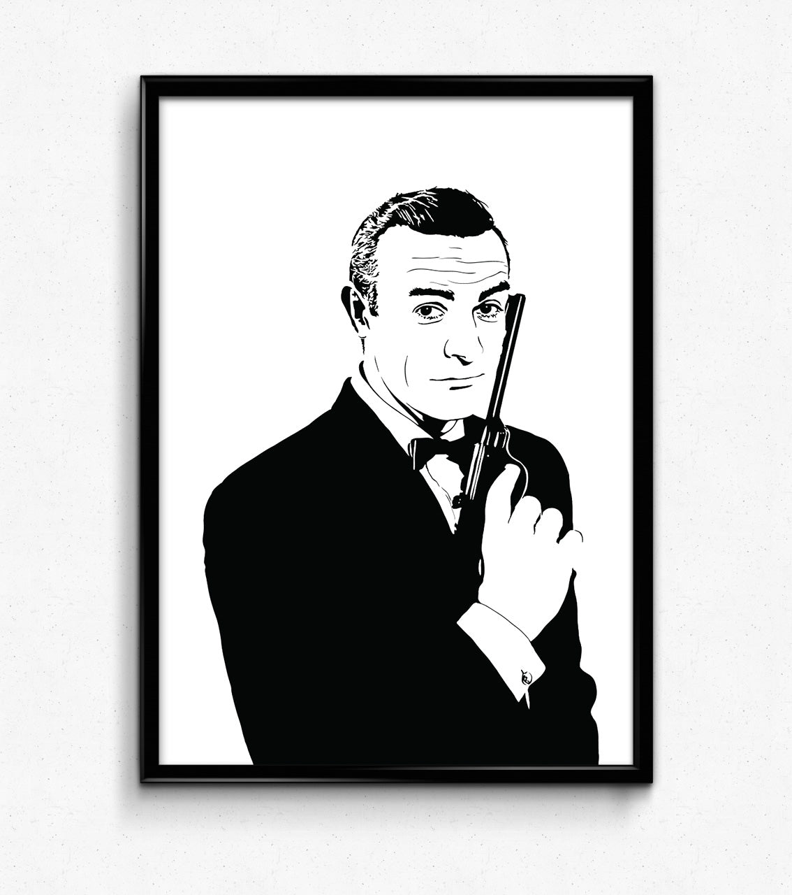 James Bond Art Print | Sean Connery | Secret Agent 007 | Minimalist Pop Culture Wall Art