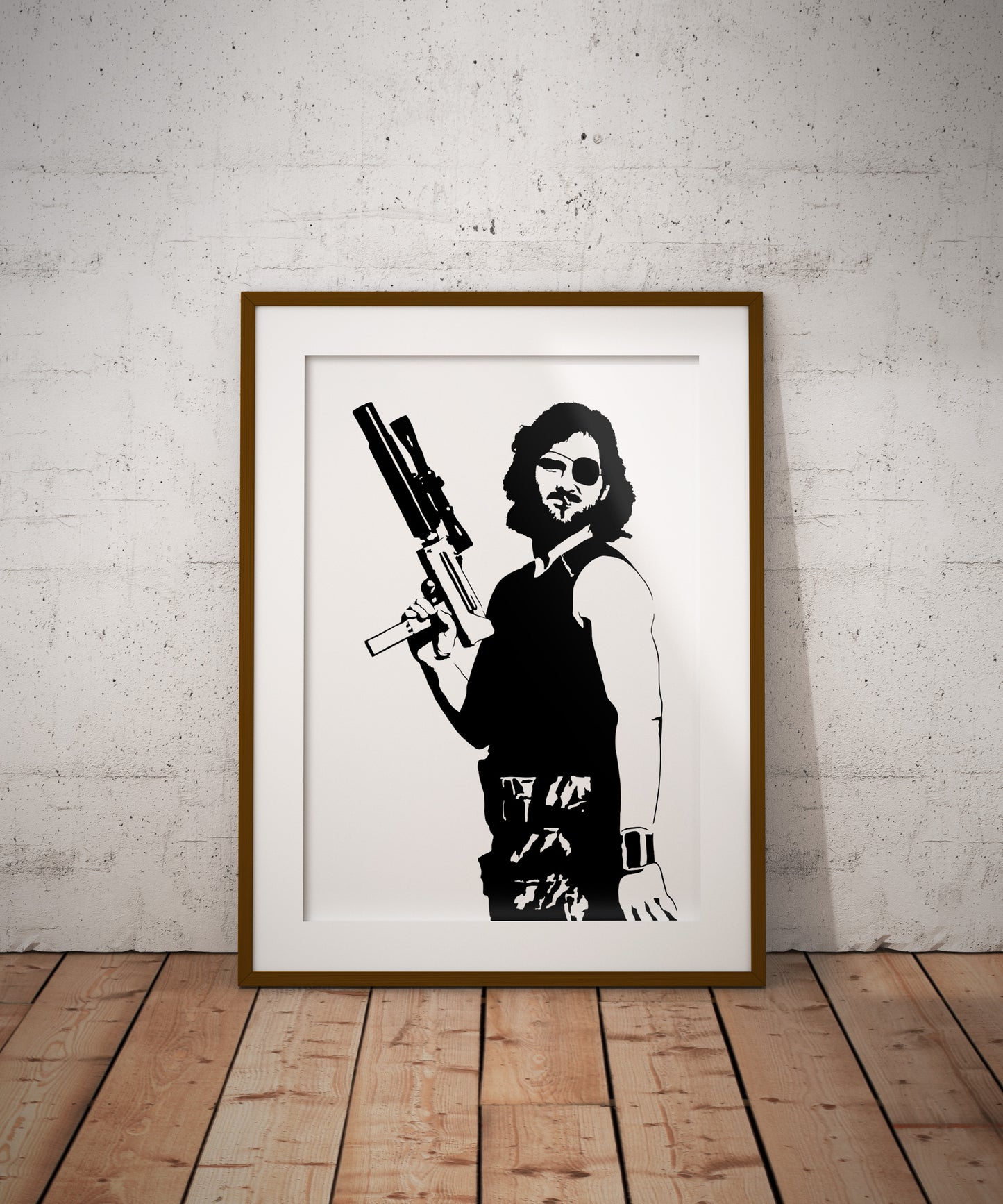 Snake Plissken Art Print | Sci-Fi Cinema Decor | Kurt Russell | Minimalist Pop Culture Wall Art