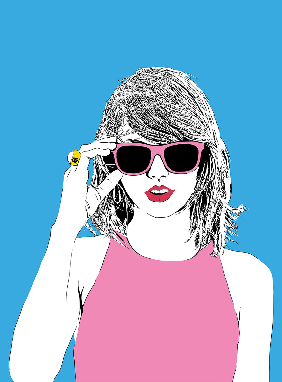 Taylor Swift Art Print | Indie Pop Music Decor | Shake It Off | Chart Topping Rocker | Minimalist Pop Culture Wall Art