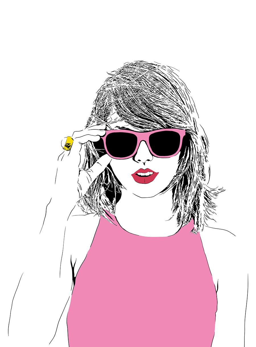 Taylor Swift Art Print | Indie Pop Music Decor | Shake It Off | Chart Topping Rocker | Minimalist Pop Culture Wall Art