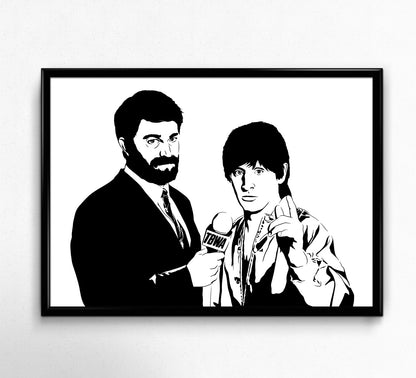 Fighting Jake Fletcher Art Print | Tim Robinson Wrestling Skit | I Think You Should Leave | Minimalist Pop Culture Wall Art