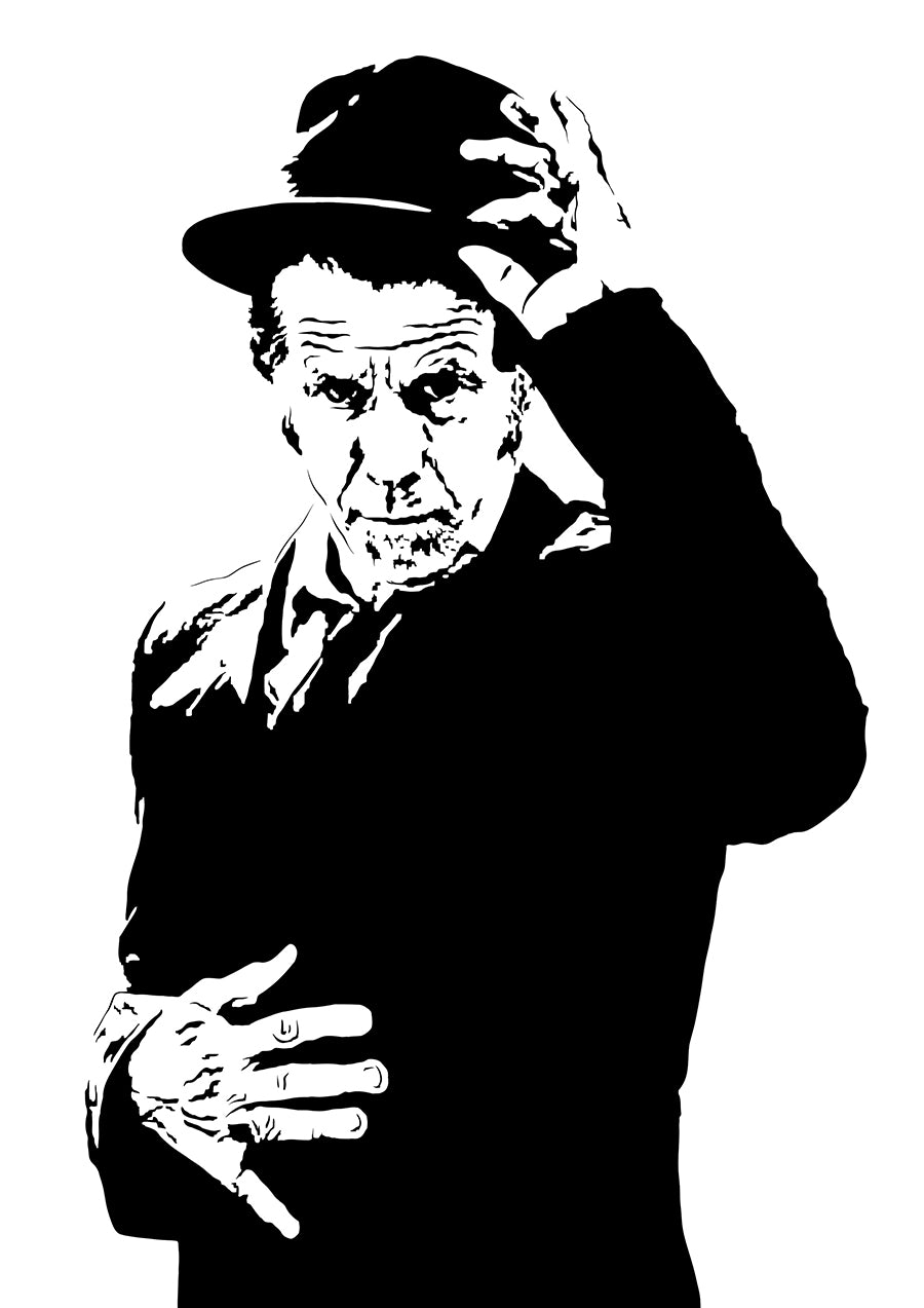 Tom Waits Art Print | Folk Music Decor | Rain Dogs | Minimalist Pop Culture Wall Art