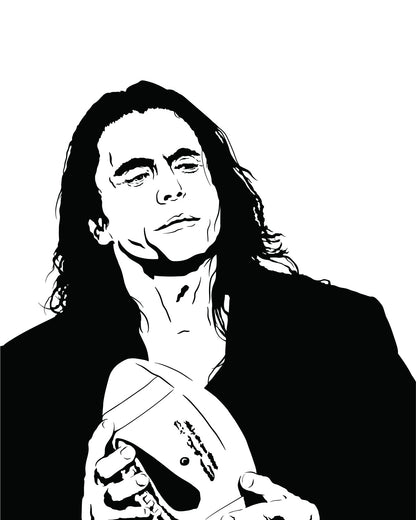 The Room Art Print | Cult Classic B-Movie Decor | Tommy Wiseau | Minimalist Pop Culture Wall Art