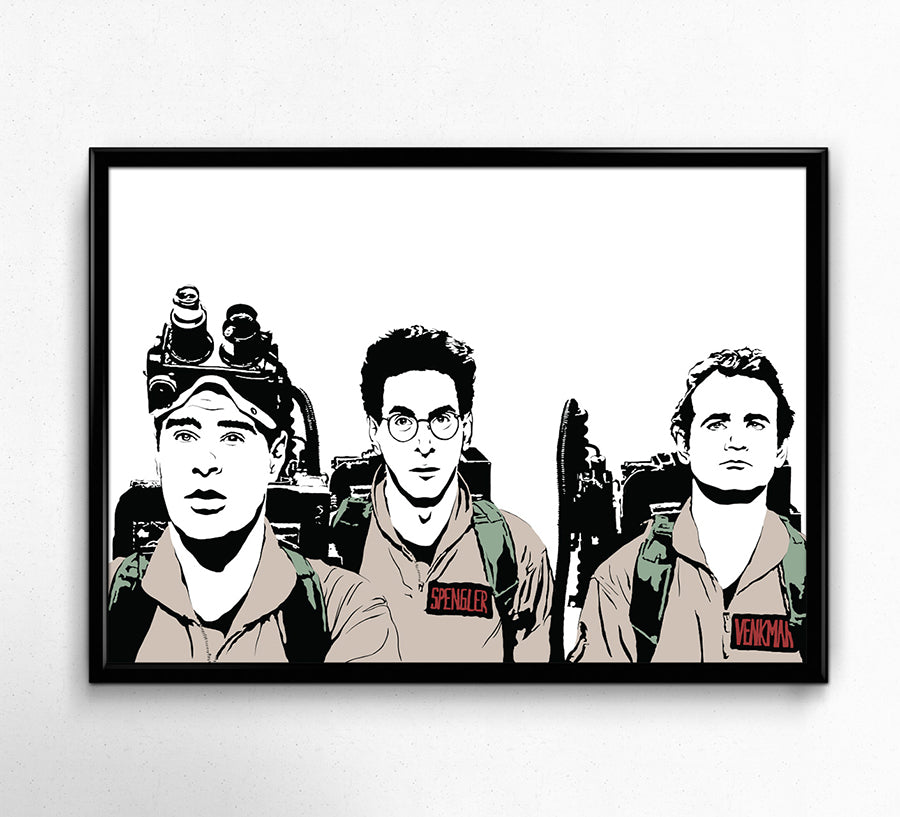 Ghostbusters Art Print | Science Fiction Decor | Who You Gonna Call | Minimalist Pop Culture Wall Art